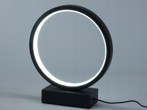 Lampa LED de birou tip inel, 20 cm, lumina reglabila calda / rece / neutra, dimmer intensitate, alimentare USB, lampa decorativa moderna pentru dormitor sau birou [6]