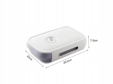Organizator oua frigider tip sertar, 18 oua, capac cu indicator data, modular, 28.5 x 22 x 7.5 cm [2]