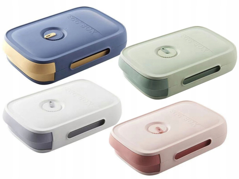 Organizator oua frigider tip sertar, 18 oua, capac cu indicator data, modular, 28.5 x 22 x 7.5 cm [7]