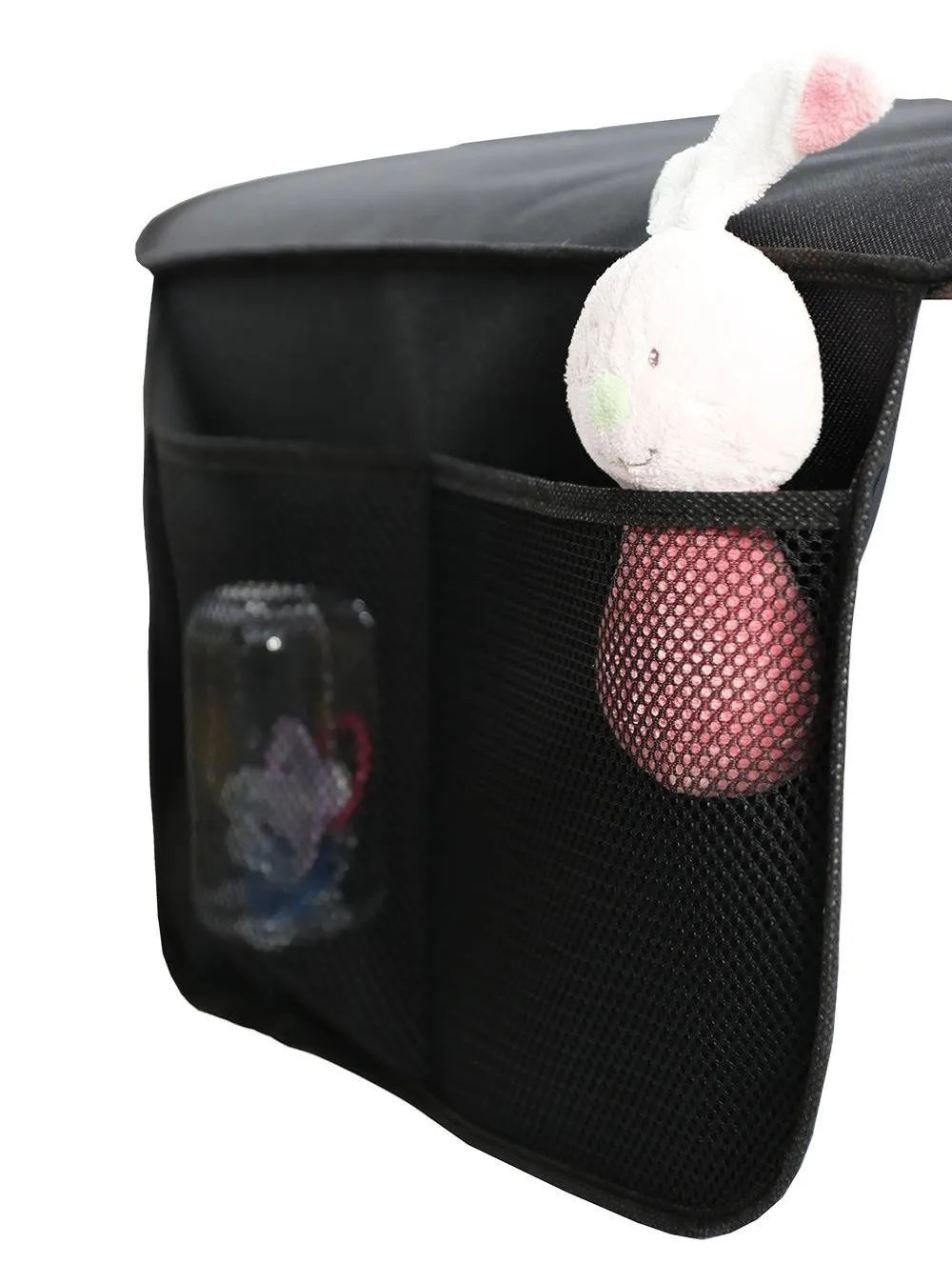 Protectie bancheta auto pentru scaun copil XTROBB, compatibila ISOFIX, impermeabila, antiderapanta, organizator 2 buzunare, 125 x 49 cm, negru [3]