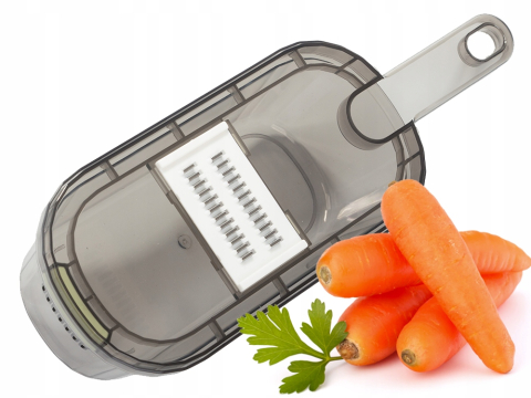 Razatoare multifunctionala pentru legume si fructe, cu recipient colector, 6 lame interschimbabile, feliere si tocare, mandolina bucatarie [4]