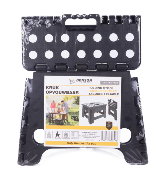 Scaun pliabil, negru-alb, dimensiune 23x19x19 cm [5]