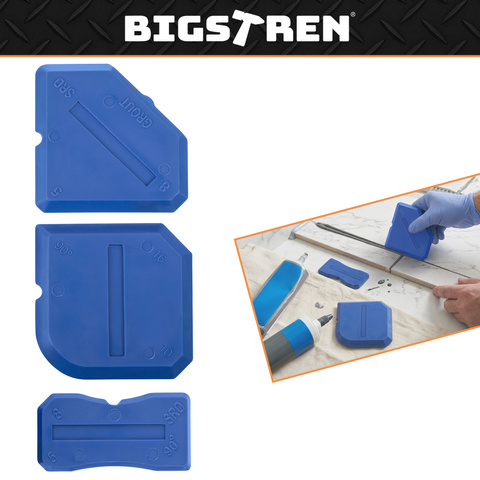 Set 14 Unelte Silicon Bigstreen, Aplicare si indepartare rosturi, Spatule profilare si raclete, PP + ABS + inox, Multicolor [9]