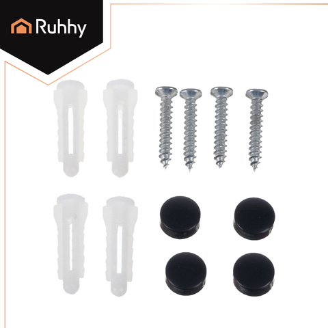 Set 2 Rafturi Baie, Montaj fara gaurire sau cu dibluri, 30 x 13 x 4.7 cm, Aluminiu, culoare Negru [3]