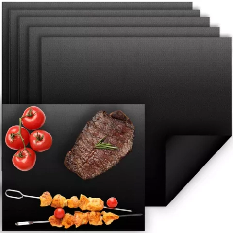 Set 5 folii antiaderente reutilizabile pentru gratar si cuptor – gatit fara ulei, fara fum, fara murdarie | 33 x 40 cm [8]