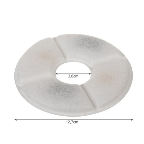 Set 6 filtre Purlov pentru fantana de apa animale, 3 straturi, carbon activ, rasina schimbatoare de ioni, 12, 7 cm [7]