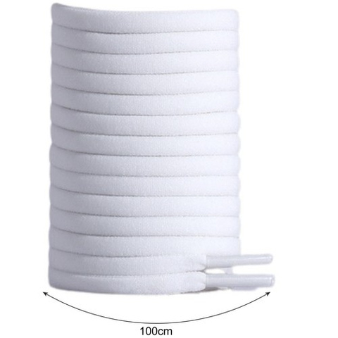 Sireturi elastice fara legare, sistem rapid cu blocare metalica, pentru adidasi si pantofi sport, ajustabile, 100 cm, alb [1]