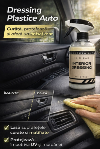 Auto & Detailing - Solutie Ingrijire Plastic Interior Auto Eurodet I3 Mizar 500 ml, Protectie UV, Efect Mat Natural, Antistatic, Pentru Bord si Elemente Interior