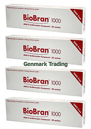 BIOBRAN MGN-3 Puternic imunostimulator natural - Bio Bran 1000 (MGN-3 Arabinoxilan), pachet 4 cutii x 30 plic/cut