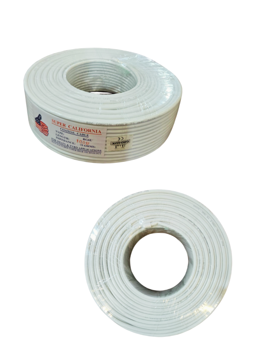 Cablu coaxial antena TV, Libox, RG6U, 100 m, Alb [2]