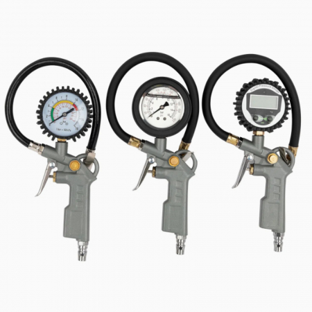 Aparate de sudură, compresoare și generatoare curent - Pistol cu manometru profesional pentru aer comprimat, 16bar