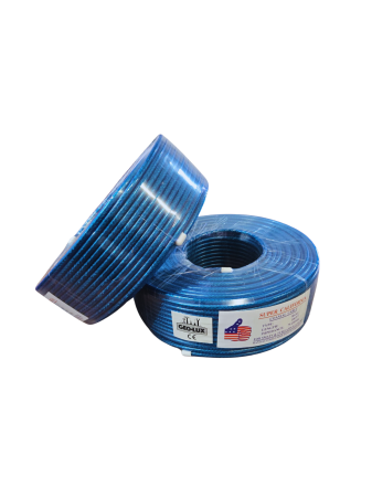 Prelungitoare - Cablu coaxial antena TV, Libox, RG6U, 100 m, Albastru