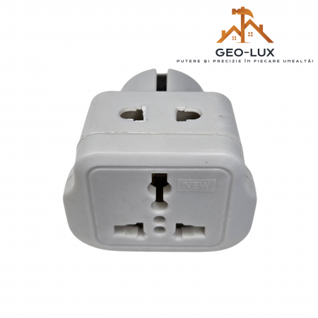 Prize și intrerupătoare - adaptor-priza-uk-la-europa-universal-compact-alb-geo-lux