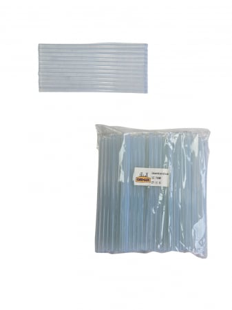 Casa - Set 1kg batoane din silicon Geo-lux, 200 mm x 7 mm, transparent, pentru pistol de lipit