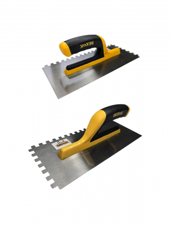 Construcții - Gletiera crestata din inox cu dinti