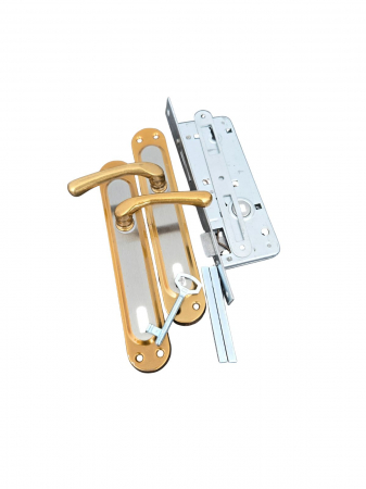 Mânere ușa - maner-usa-broasca-completa-auriu-ito