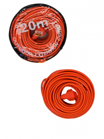 Electrice - Prelungitor GEO-LUX Professional, 1 priza, 16A, cablu 3x1.5mm2, 20m, Portocaliu