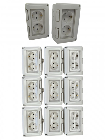 Prize și intrerupătoare - priza-dubla-exterior-protectie-capac-silicon