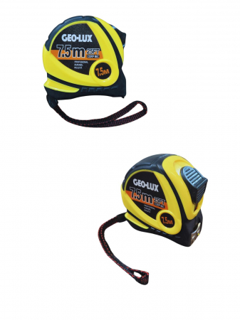 Construcții - Ruleta de masurare, 7.5 m GEO-LUX, , clips de prindere și mecanism de blocare