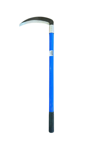 Construcții - Secera din otel, cu lama 20 cm si coada metalica 60 cm cu maner izolat albastru