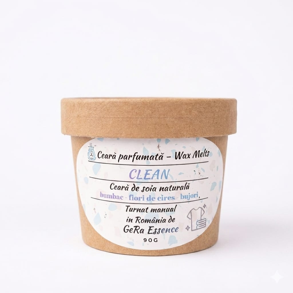 Ceara parfumata/ Wax melts din soia, GeRa Essence, Clean - Bumbac, Flori de cires, Bujori, parfum curat, handmade, ceara naturala [4]
