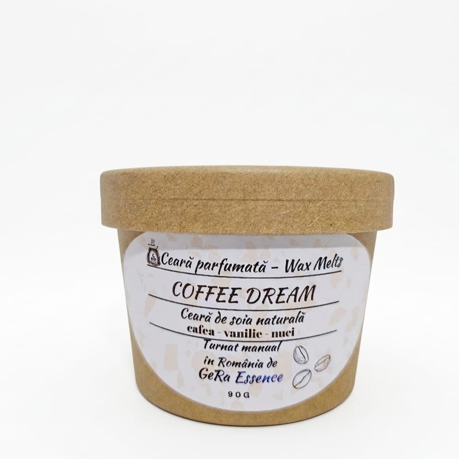 Ceara parfumata/ Wax melts din soia, GeRa Essence, Coffee Dream - Cafea prajita, vanilie, nuci, parfum cald, dulce, handmade, ceara naturala, 90 g/ 25g [3]