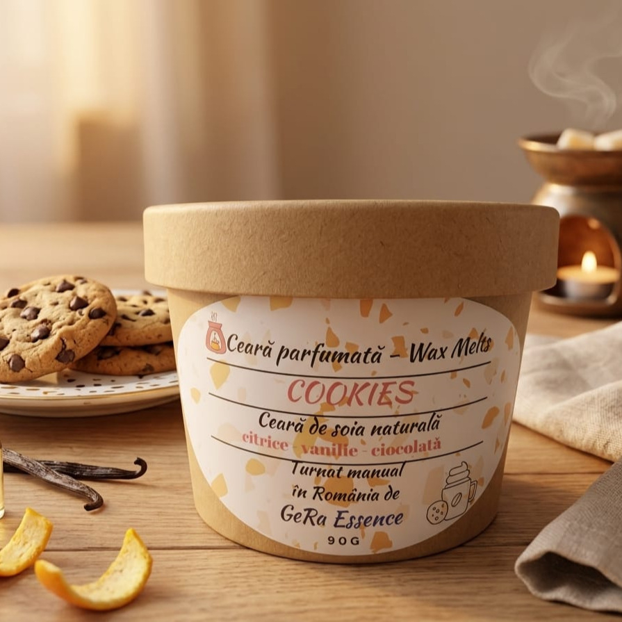 Ceara parfumata/ Wax melts din soia, GeRa Essence, Cookies - Citrice, ciocolata condimentata, vanilie, parfum dulce, gourmand, handmade, ceara naturala [3]