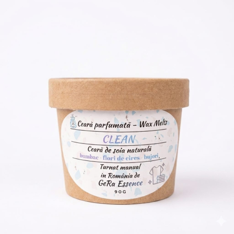 Ceara parfumata/ Wax melts din soia, GeRa Essence, Clean - Bumbac, Flori de cires, Bujori, parfum curat, handmade, ceara naturala [3]