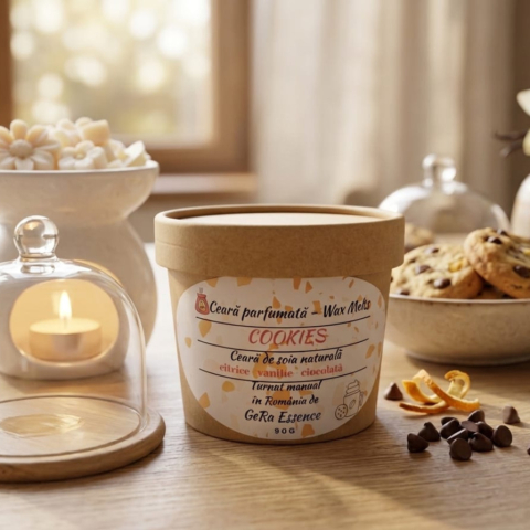 Ceara parfumata/ Wax melts din soia, GeRa Essence, Cookies - Citrice, ciocolata condimentata, vanilie, parfum dulce, gourmand, handmade, ceara naturala [1]