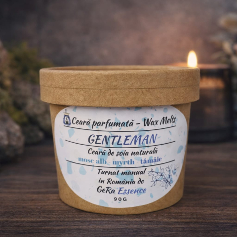 Ceara parfumata/ Wax melts din soia, GeRa Essence, Gentleman - mosc alb, myrrh, tamaie, sofisticat, seducator, handmade, ceara naturala [3]