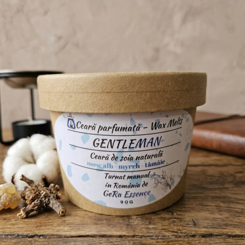 Ceara parfumata/ Wax melts din soia, GeRa Essence, Gentleman - mosc alb, myrrh, tamaie, sofisticat, seducator, handmade, ceara naturala [5]