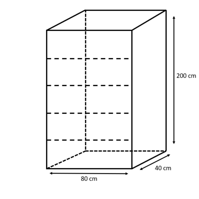 Dulap cu 4 rafturi , Culoare Gri Antracit , H200 x A40 x L80 ,Balamale soft close, PAL 18 mmi Antracit, 200x40x80 ,Balamale soft close, Pal 18 mm [4]