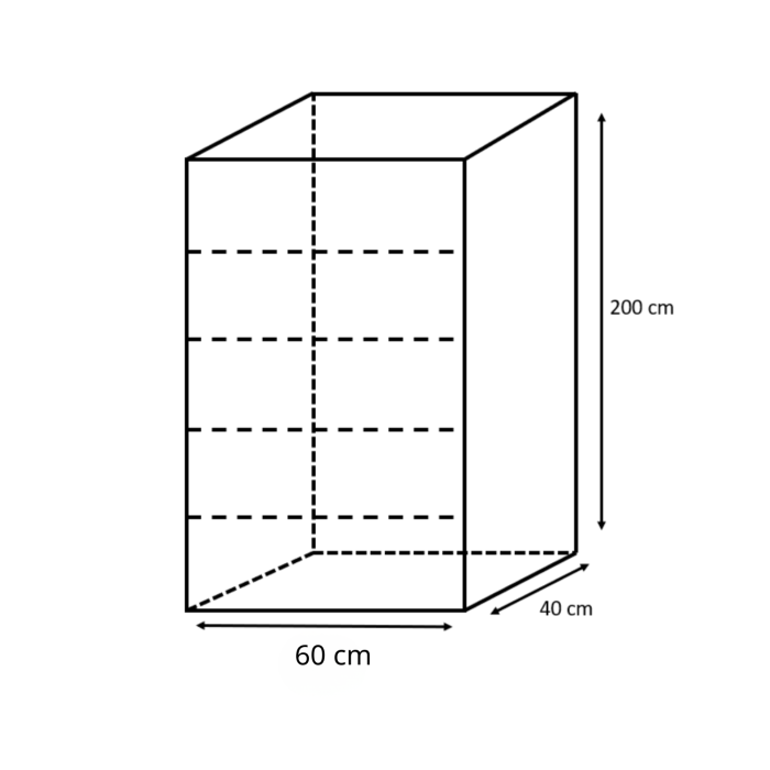 Dulap cu 4 rafturi , Culoare Stejar Sonoma , H200 x A40 x L60 cm ,Balamale soft close, PAL 18 mmi [2]