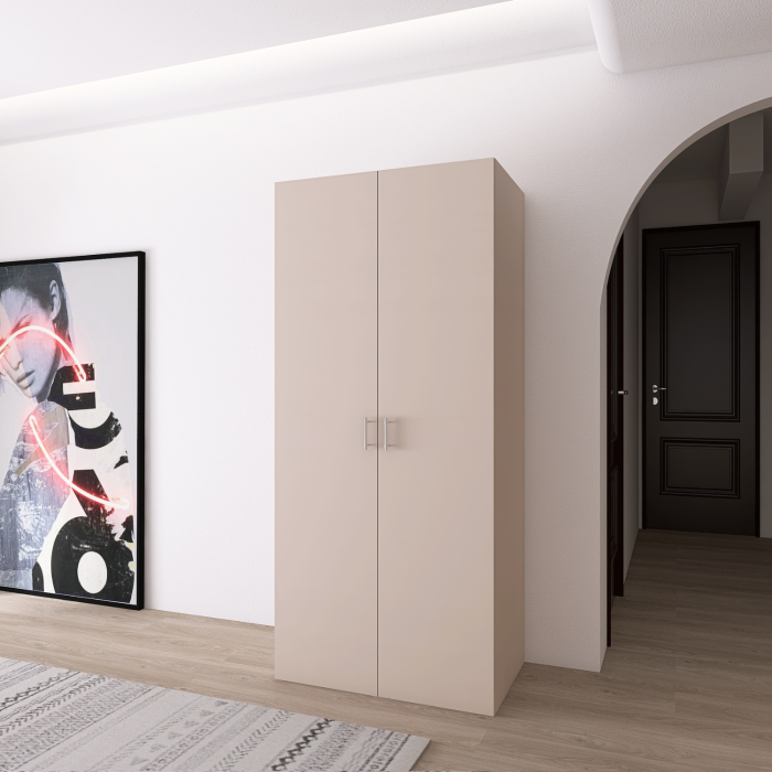 Dulap cu Bara Haine si un raft, H200 x A50 x L80cm, Pal 18mm, Culoare Casmir [2]