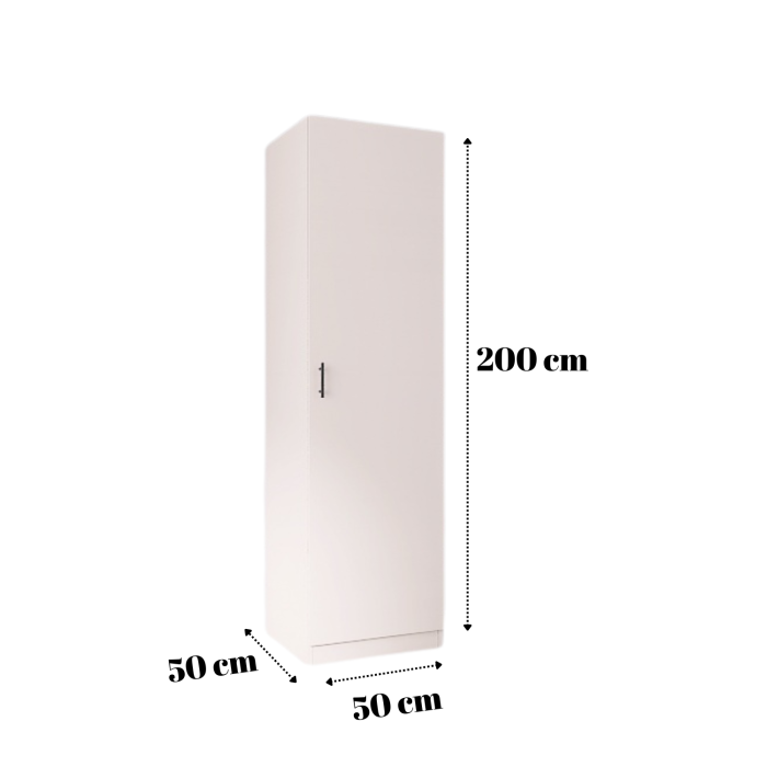 Dulap cu o usa cu bara haine, H200 x A50 x L50 cm, PAL 18 mm, Culoare Casmir [2]