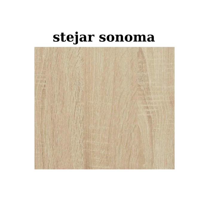 Dulap cu o usa cu 4 rafturi, H200 x A50 x L50 cm, PAL 18 mm, Culoare Stejar Sonoma [3]