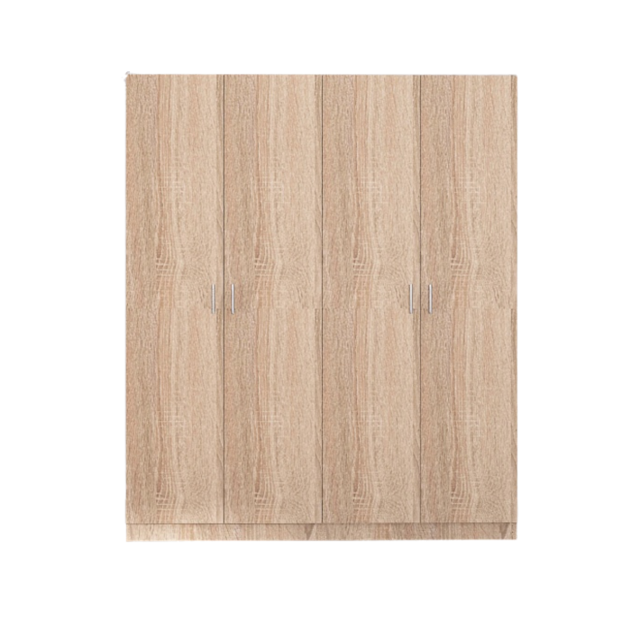 Dulap Haine 4 Usi, H200 x A50 L160cm, Culoare Stejar Sonoma, Material Pal 18mm [4]