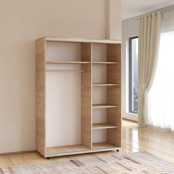 Dulap usi Culisante, H200 x A60 x L100 cm, Pal 18mm, Culoare Sonoma [2]