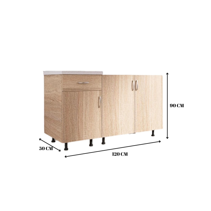 Masca baie cu sertare , Sonoma , 120x50x90 [3]