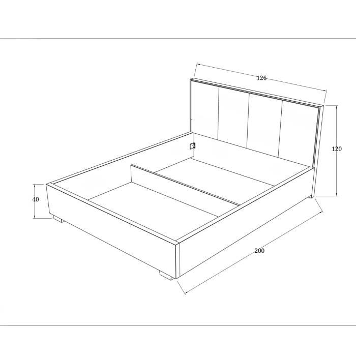 Pat Tapitat 120 x 200 cm, Culoare Verde [2]