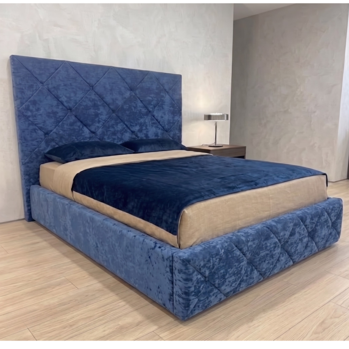 Pat Tapitat 140 x 200 cm, Culoare Albastru [4]