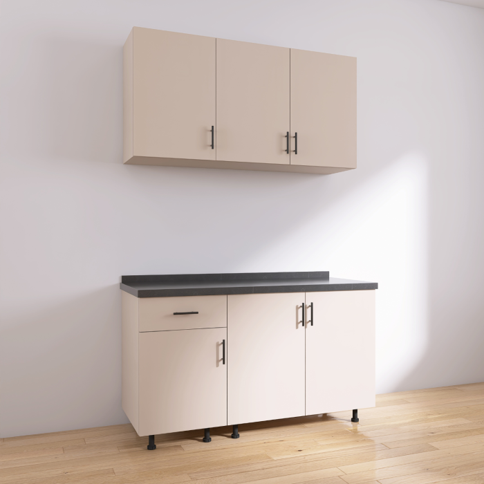 Set Bucatarie Modulara 120 cm, Culoarea CASMIR, Pal 18mm, Blat Termorezistent [4]