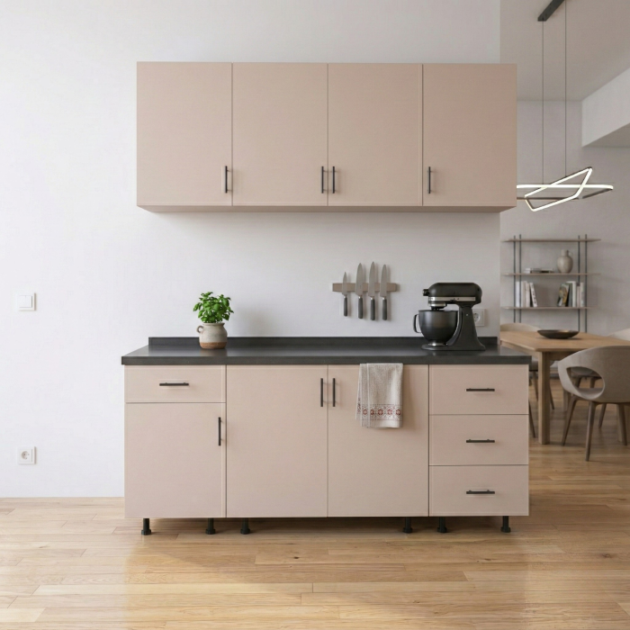 Set Bucatarie Modulara 160 cm, Culoarea CASMIR, Pal 18mm, Blat Termorezistent [4]