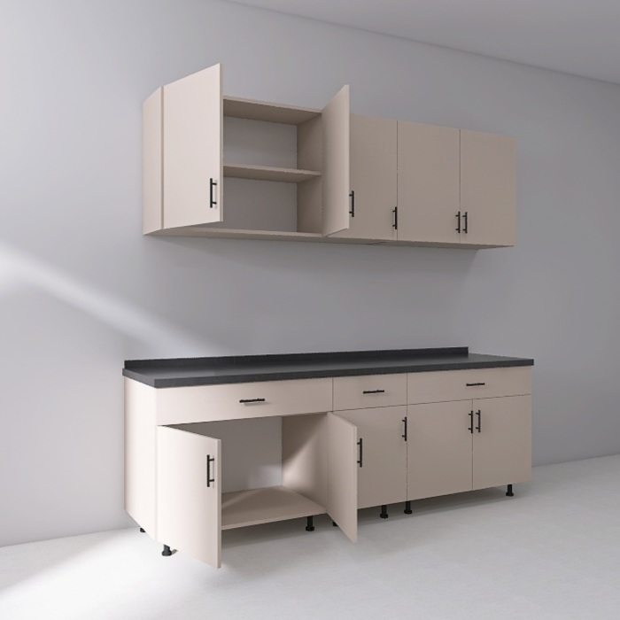 Set Bucatarie Modulara 200 cm, Culoarea CASMIR, Pal 18mm, Blat Termorezistent [2]