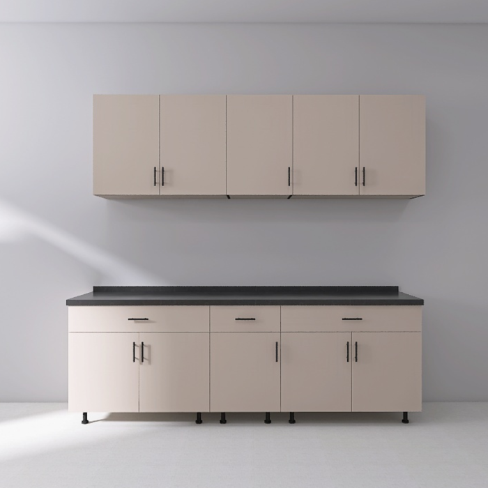 Set Bucatarie Modulara 200 cm, Culoarea CASMIR, Pal 18mm, Blat Termorezistent [4]