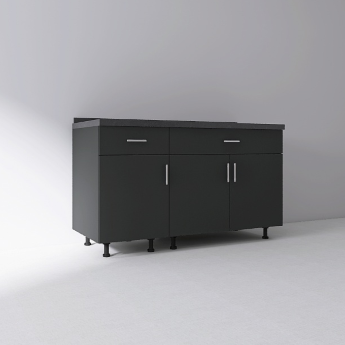 Set Corp Inferior Bucatarie 120cm, Culoarea GRI ANTRACIT, Pal 18mm, Blat Termorezistent [2]