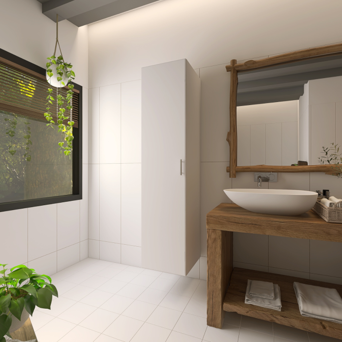 Soldat Baie Suspendat, H120 x L30 x A20 cm, Balamale soft close, Culoare Alb, Pal 18mm [2]