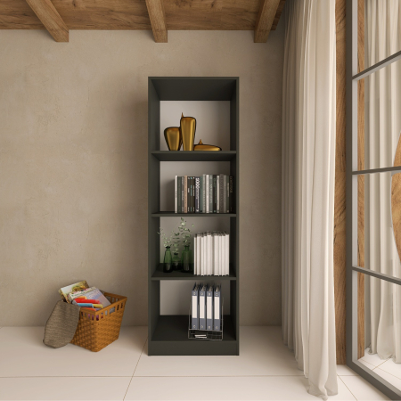 Biblioteci - Biblioteca living , 150x30x80 , Gri Antracit , pal 18 mm