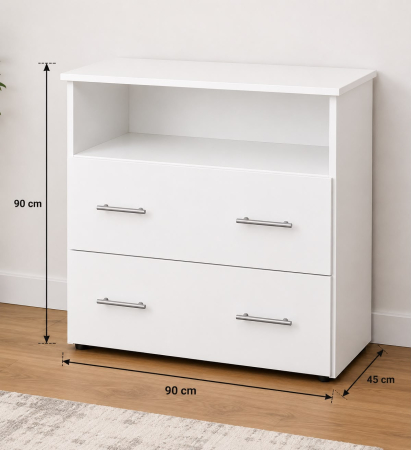 Comoda Alba, Dimensiune H90 x A45 x L90, Pal 18mm [2]