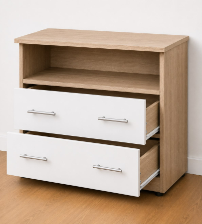 Comoda Sonoma -  Alb, H90 x A50 x L90, Pal 18mm [1]